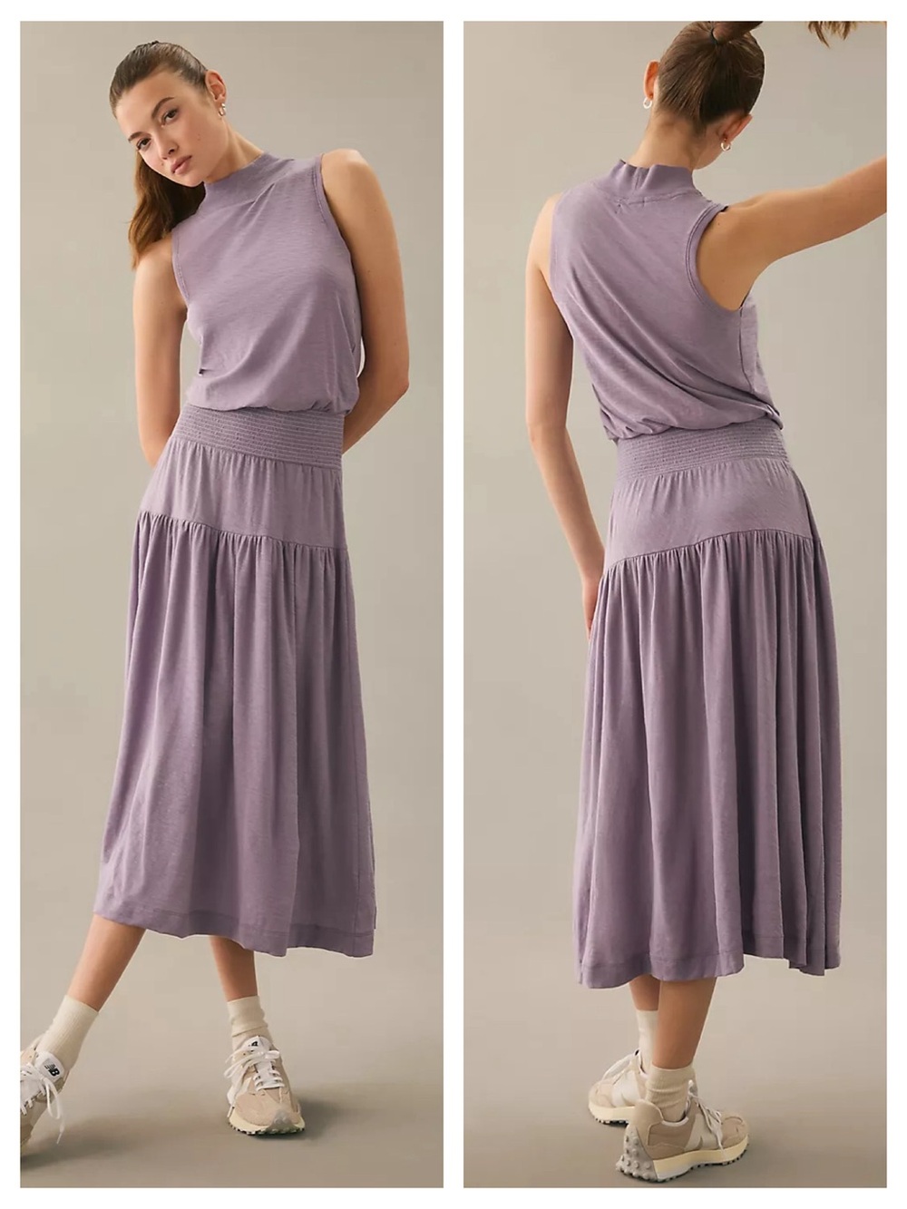 Nation LTD Margot Turtleneck Tank Dress French Violet XS